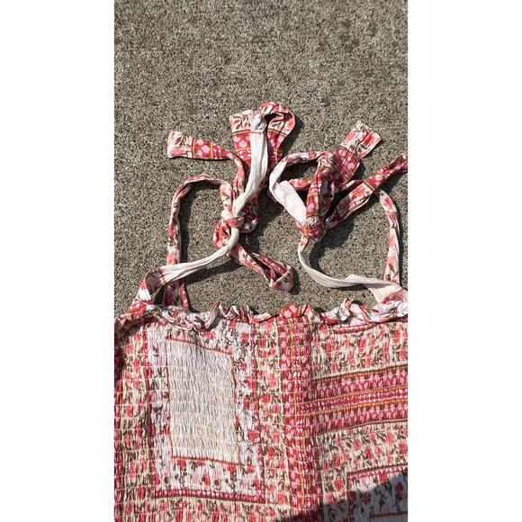 American Eagle Dress Women Size Small Floral Smocked Bodycon Mini Patchwork - Picture 3 of 5